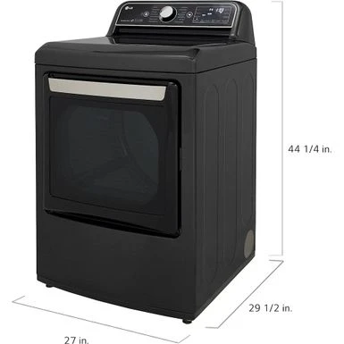 LG - 7.3 Cu. Ft. Smart Gas Dryer With Steam And Sensor Dry - Black Steel 11 LG - 7.3 Cu. Ft. Smart Gas Dryer With Steam And Sensor Dry - Black Steel - Image 9