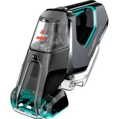 BISSELL - Pet Stain Eraser PowerBrush Plus Cordless Portable Carpet Cleaner - Titanium And Electric Blue