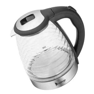 1.8L Stainless Steel Electric Kettle, Borosilicate Glass Kettle - Black+Silver 16 1.8L Stainless Steel Electric Kettle, Borosilicate Glass Kettle - Black+Silver - Image 14