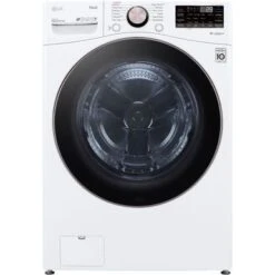 LG - 4.5 Cu. Ft. High-Efficiency Stackable Smart Front Load Washer With Steam And Built-In Intelligence - White