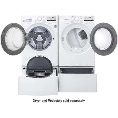 LG - 4.5 Cu. Ft. High Efficiency Stackable Front-Load Washer With 6Motion Technology - White 12 LG - 4.5 Cu. Ft. High Efficiency Stackable Front-Load Washer With 6Motion Technology - White - Image 10