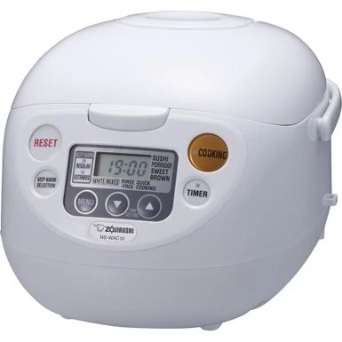 Zojirushi NS-WAC18WD Fuzzy Logic 10-Cup Rice Cooker And Warmer - Cool White - Zojirushi Fuzzy Logic 10-Cup Rice Cooker - White 3 Zojirushi NS-WAC18WD Fuzzy Logic 10-Cup Rice Cooker And Warmer - Cool White - Zojirushi Fuzzy Logic 10-Cup Rice Cooker - White