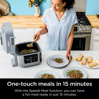 Ninja - Speedi Air Fryer & Rapid Cooker, 6-Qt. Capacity, 12-in-1 Functionality, 15-Minute Meals - Sea Salt Gray 21 Ninja - Speedi Air Fryer & Rapid Cooker, 6-Qt. Capacity, 12-in-1 Functionality, 15-Minute Meals - Sea Salt Gray - Image 19