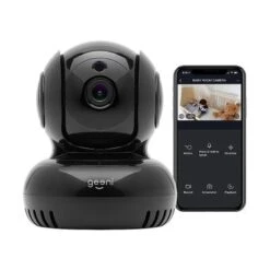 Geeni - Pan And Tilt Indoor Wi-Fi Wireless Network Surveillance Camera - Black