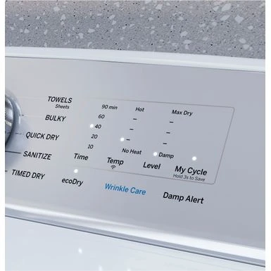 GE Profile - 7.4 Cu. Ft. Smart Electric Dryer With Sanitize Cycle And Sensor Dry - Diamond Gray 8 GE Profile - 7.4 Cu. Ft. Smart Electric Dryer With Sanitize Cycle And Sensor Dry - Diamond Gray - Image 6
