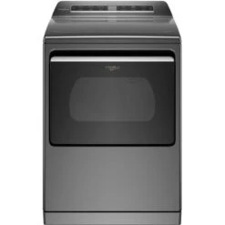 Whirlpool - 7.4 Cu. Ft. Smart Electric Dryer With Steam And Advanced Moisture Sensing - Chrome Shadow