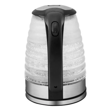 1.8L Stainless Steel Electric Kettle, Borosilicate Glass Kettle - Black+Silver 17 1.8L Stainless Steel Electric Kettle, Borosilicate Glass Kettle - Black+Silver - Image 15