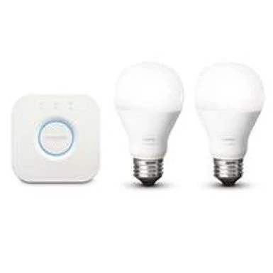Philips Hue A19 Starter Kit, Includes 2x Single Bulb, Stand-Alone Bridge 3 Philips Hue A19 Starter Kit, Includes 2x Single Bulb, Stand-Alone Bridge