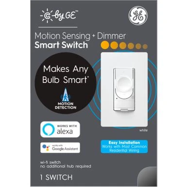 GE - CYNC Dimmer + Motion Sensor Smart Switch, No Neutral Wire Required, Bluetooth And 2.4 GHz Wifi (Packing May Vary) - White 6 GE - CYNC Dimmer + Motion Sensor Smart Switch, No Neutral Wire Required, Bluetooth And 2.4 GHz Wifi (Packing May Vary) - White - Image 4