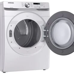Samsung - 7.5 Cu. Ft. Stackable Electric Dryer With Sensor Dry - White -Techhome Appliances Store da8158aa ad79 5d08 9d3a 4d8e78afb484