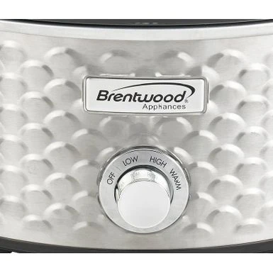 Brentwood Scallop Pattern 4.5 Quart Slow Cooker - Blue 7 Brentwood Scallop Pattern 4.5 Quart Slow Cooker - Blue - Image 5