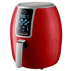 Brentwood Small 1400 Watt 4 Quart Electric Digital Air Fryer With Temperature Control In Red - 4 Quart - Red - 4 Quart