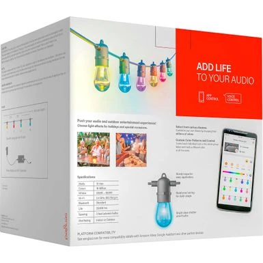 Sengled - Wi-Fi Bluetooth String Lights With Audio Sync - 48FT - Multicolor 10 Sengled - Wi-Fi Bluetooth String Lights With Audio Sync - 48FT - Multicolor - Image 8