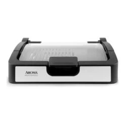Aroma Housewares Smokeless Indoor Use Electric, 17x13 Inch, Black - Black