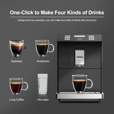 Super Automatic Espresso Coffee Machine - Black 8 Super Automatic Espresso Coffee Machine - Black - Image 6