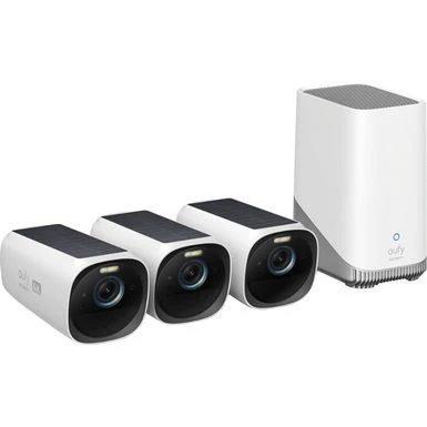Eufy Security - EufyCam 3 Pro 3-Camera Indoor/Outdoor Wireless 4K Security System - White 3 Eufy Security - EufyCam 3 Pro 3-Camera Indoor/Outdoor Wireless 4K Security System - White