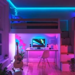Nanoleaf - Essentials Matter 80" Smart LED Lightstrip (2m) Smarter Kit - Flexible And Trimmable - White And Colors -Techhome Appliances Store fb050b2e 824b 5c48 8236 e537704ac3de