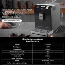 Super Automatic Espresso Coffee Machine - Black 15 Super Automatic Espresso Coffee Machine - Black -Techhome Appliances Store fca3d85b 32b3 44ce 85e3 f35107bb6e8a