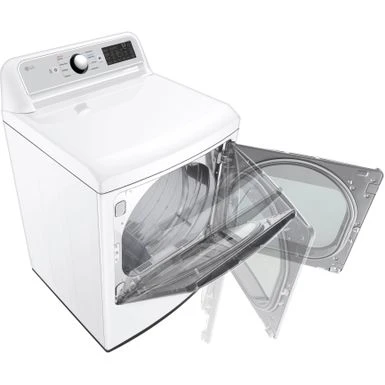 LG - 7.3 Cu. Ft. Smart Electric Dryer With EasyLoad Door - White 6 LG - 7.3 Cu. Ft. Smart Electric Dryer With EasyLoad Door - White - Image 4